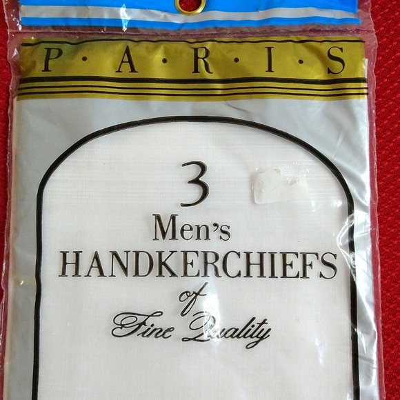 Vintage Paris 3 Men's Handkerchiefs NWT - Picture 4 of 5